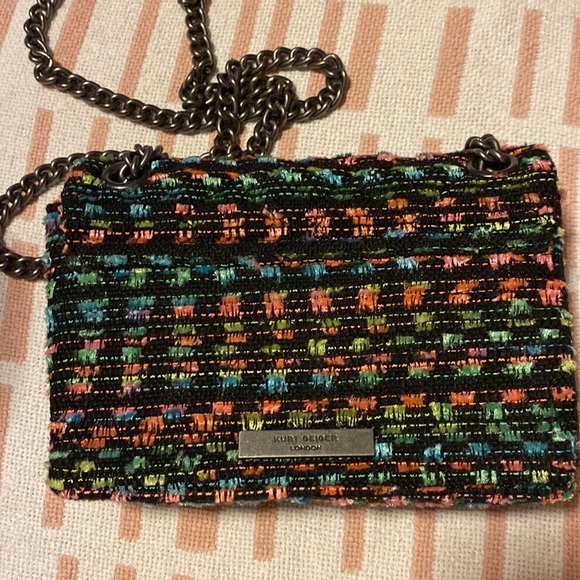 ๐ฏ Authentic KURT GEIGER TWEEDED Multicolor/ Neon Small Bag - Picture 7 of 15